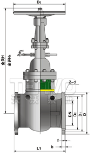 法兰式水封闸阀结构图